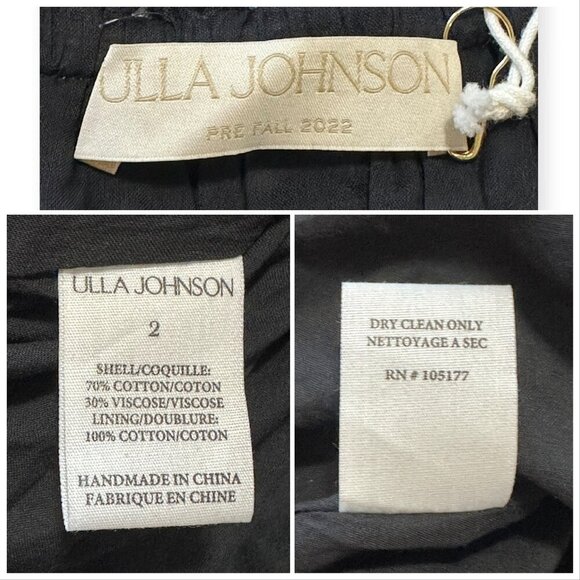 Ulla Johnson Indah Dress, Size 2, Rainforest , Cream/black, New with tag - Picture 6 of 16